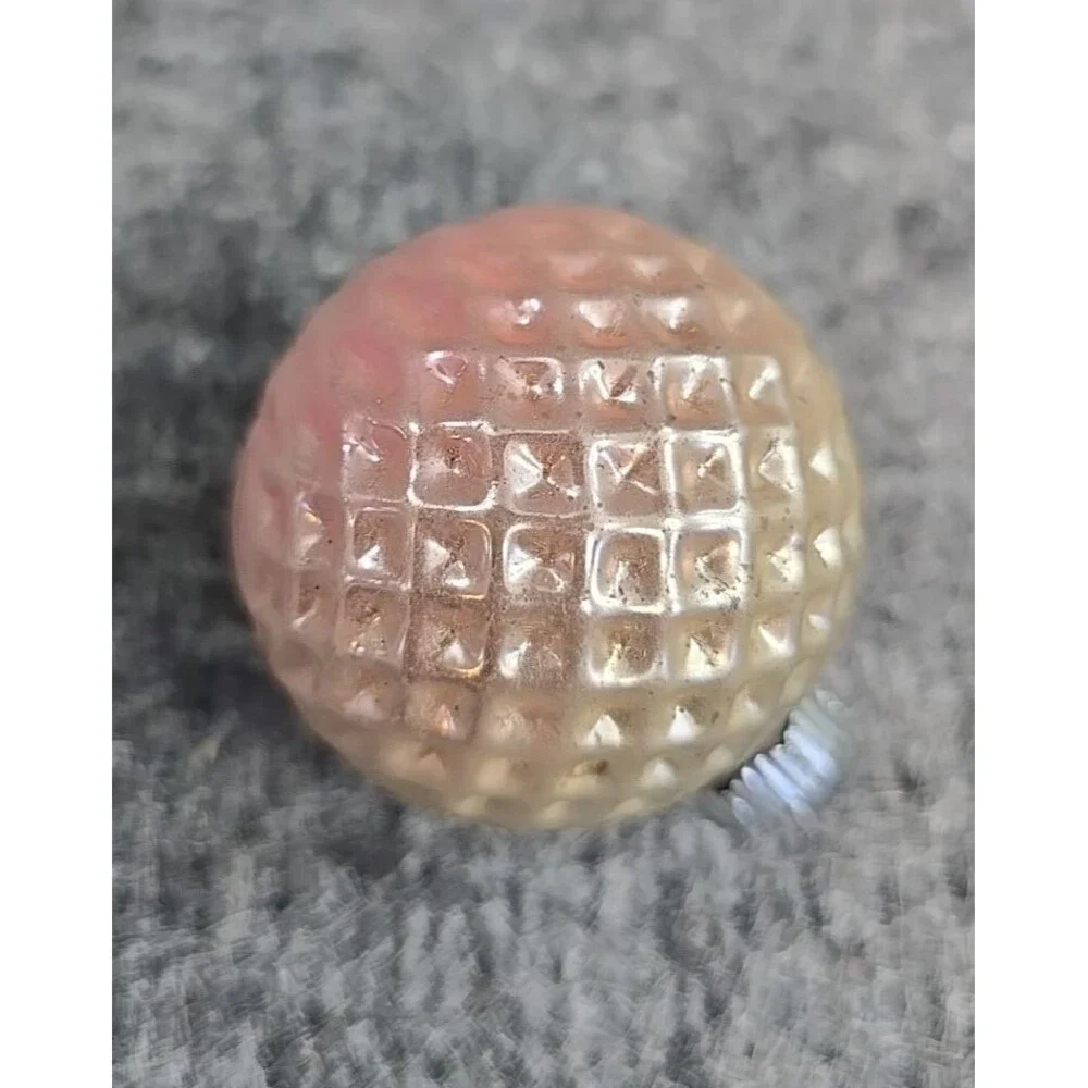 Vtg Christmas Tree Ornament Mercury Glass Shiny Brite Quilted Diamond Ball 1.5in